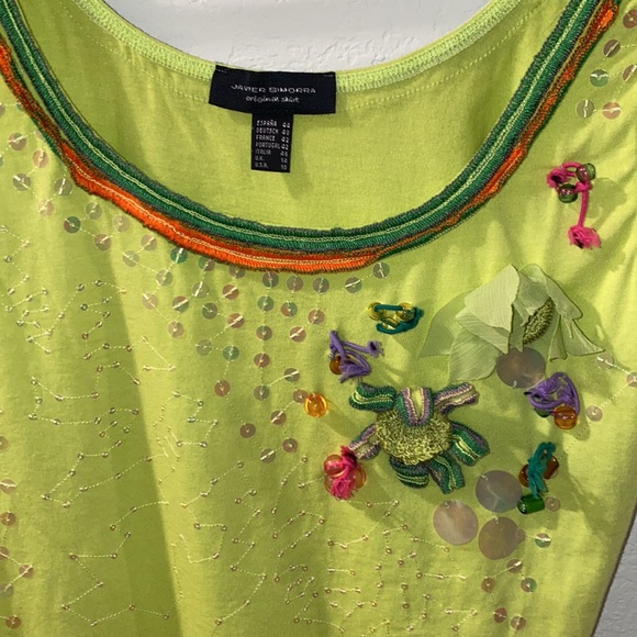 Javier simorra original tank top tie back green - Picture 4 of 7